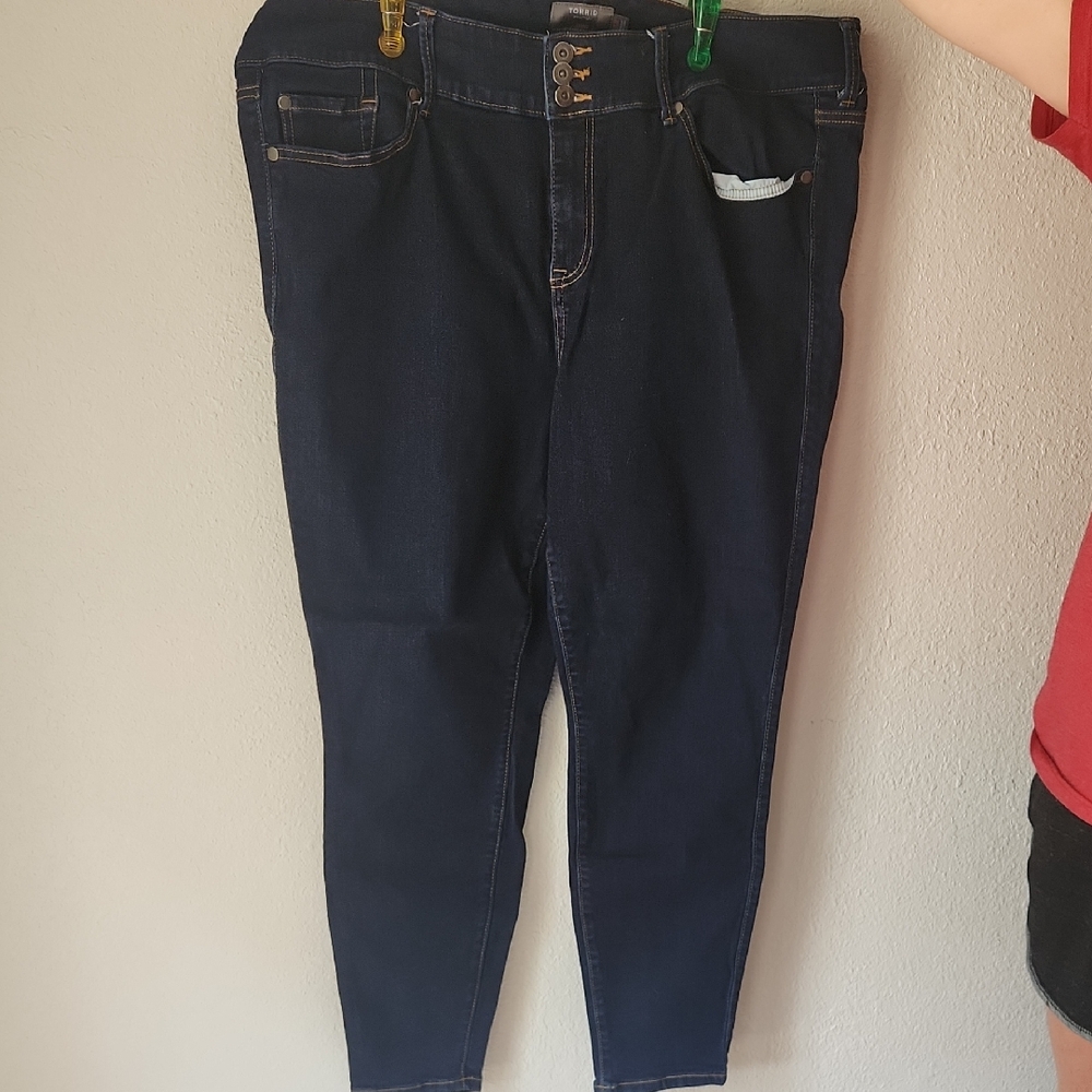 Torrid Dark Blue Ankle Jeans
